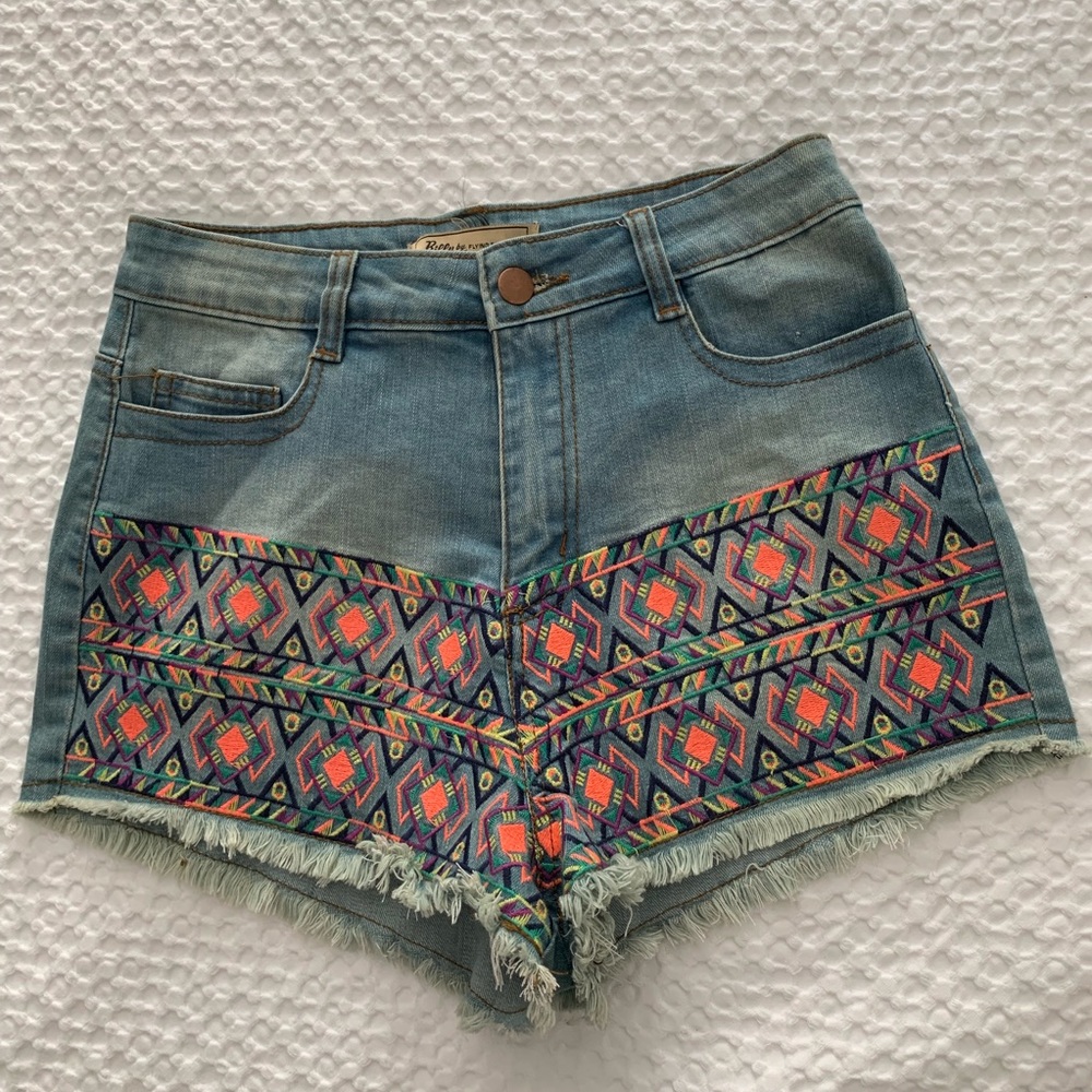 Flying Tomato Denim Short with Cute Design Size Sm
